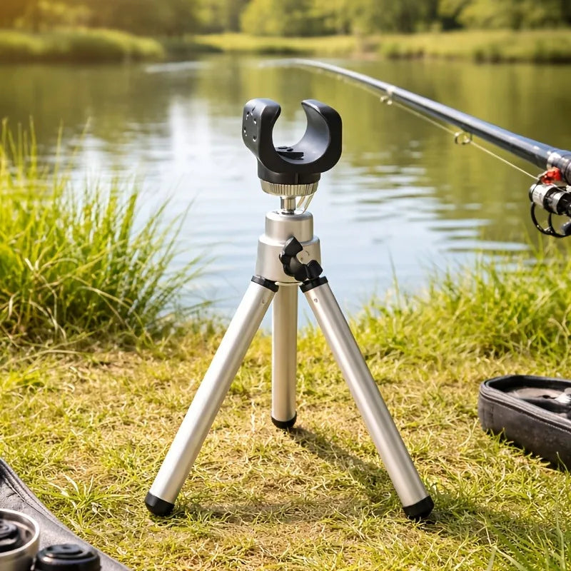 Portable Adjustable Fishing Tripod Stand Aluminum Alloy Lightweight