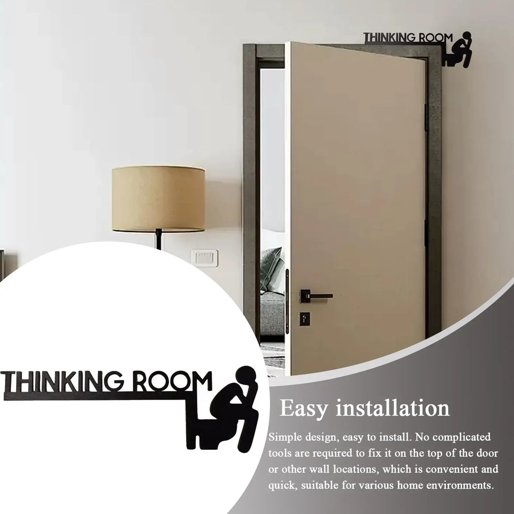Thinking Room Bathroom Sign over Door Thinking Room Fun Wood Toilet Door Sign Unique Thinking Room Fun Toilet Door Sign Funny Zpaxo