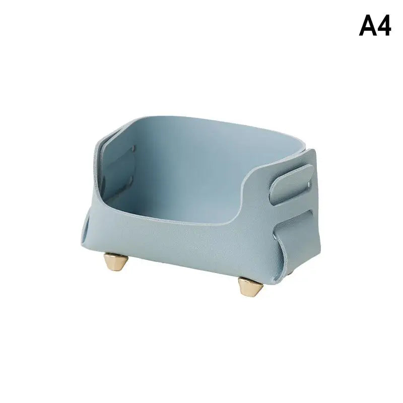 PU Leather Desktop Business Card Holder & Display Stand Business Card Holder Zpaxo A4