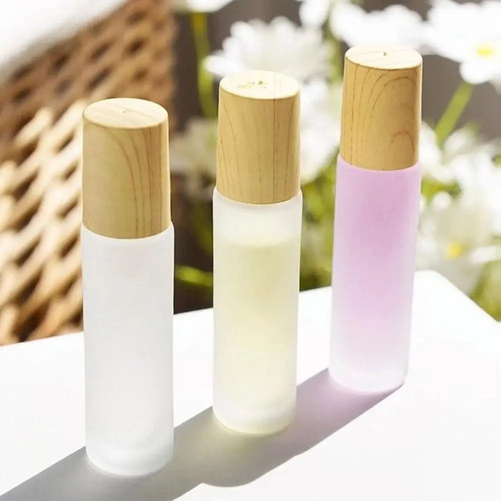 1/2/3PCS Refillable Rollerball Bottles Empty Essential Oils Roller Bottles Glass Roll On Bottles For Perfume (10ml） Zpaxo