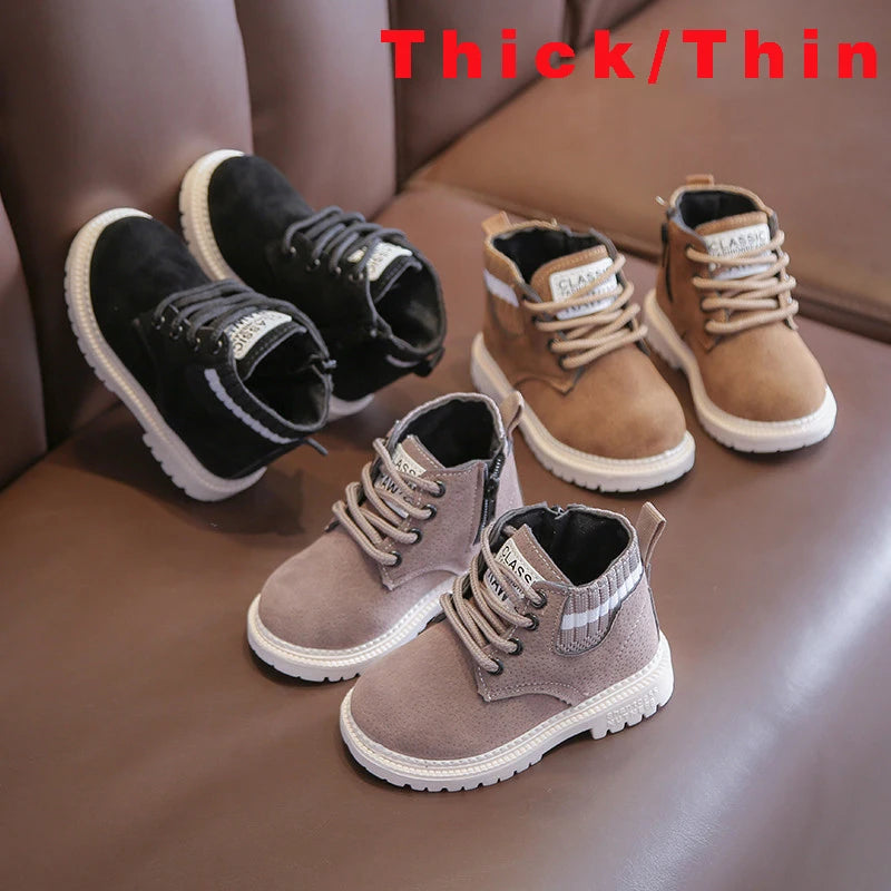 2022 Autumn Winter Kids Boots Girls Boys Warm Snow Child Short Boot Zpaxo