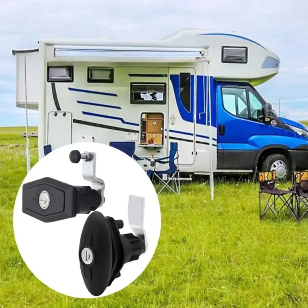 T-handle Lock RV Cabinet Door Ellipse Model Black Caravan Furniture Zpaxo