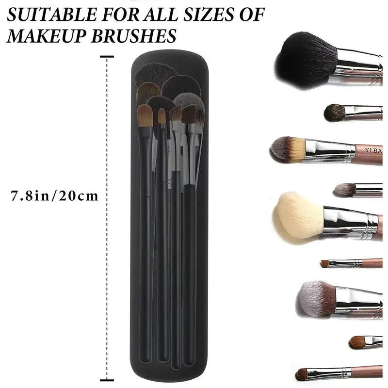 Silicone Makeup Brush Case – Dustproof Portable Travel Bag
