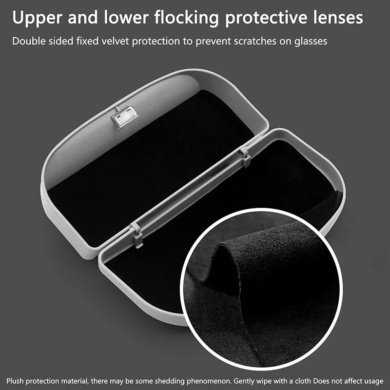 Car Sun Visor Sunglasses Case – Clip-On ABS Glasses Holder