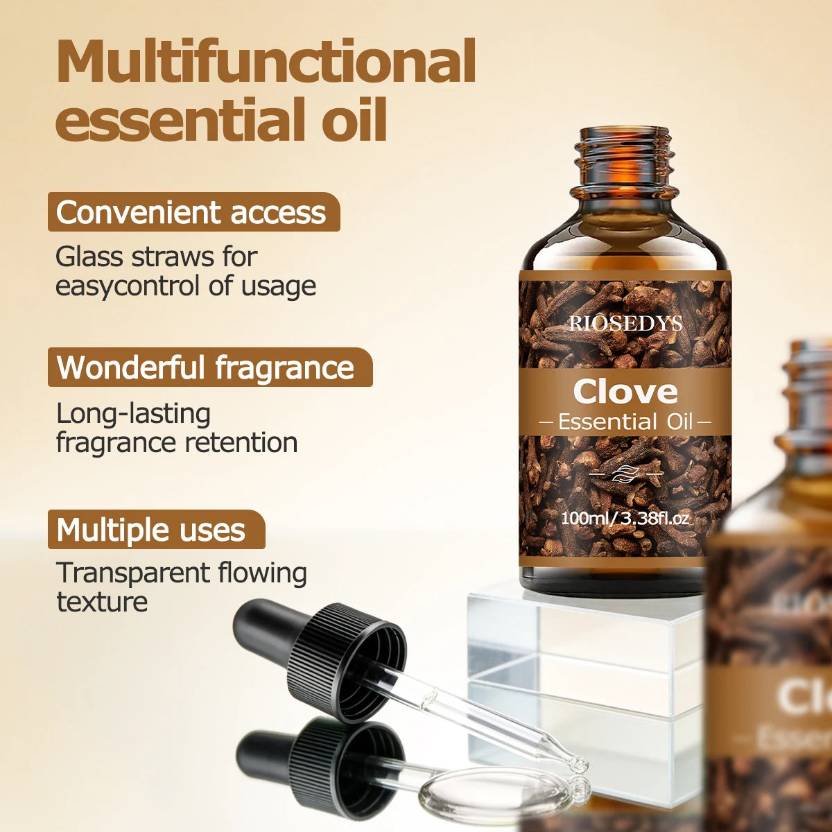 100ml CLOVE ESSENTIAL OIL Suitable For Massage And Skincare, Deeply Nourishes And Moisturizes, And Improves Skin Condition. Zpaxo
