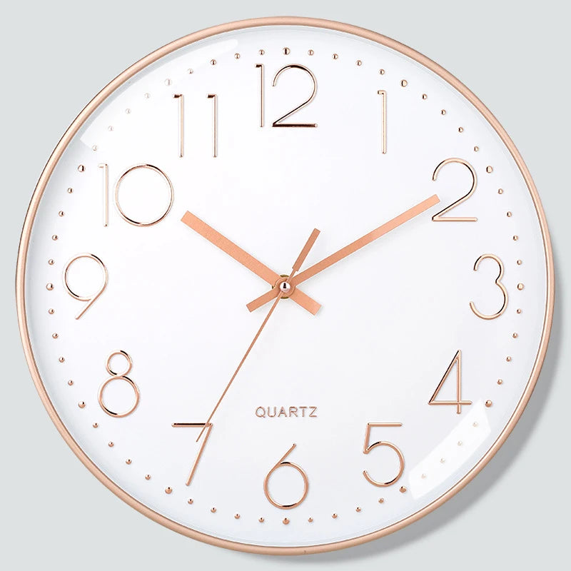 Mute Quartz Wall Clock Cubic Digital Living Room Bedroom Simple Home