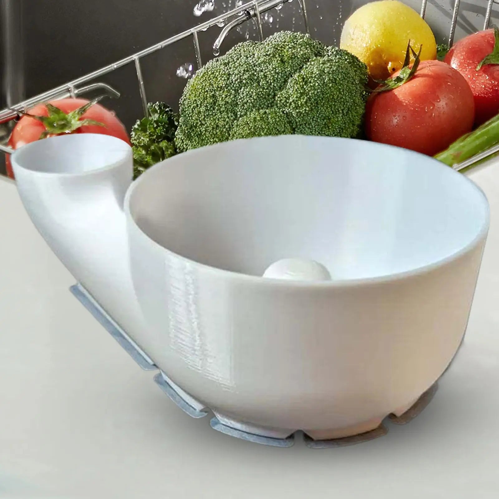 Automatic Fruit Wash Bowl 3D Printing Food Washing Spinner Red