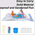 Baby Beach Pool 6.5 x 6.5 Ft Paddling Pool Sandproof Waterproof Folding 2 in 1 Beach Blanket for Outdoor Picnic Vacation Zpaxo United States