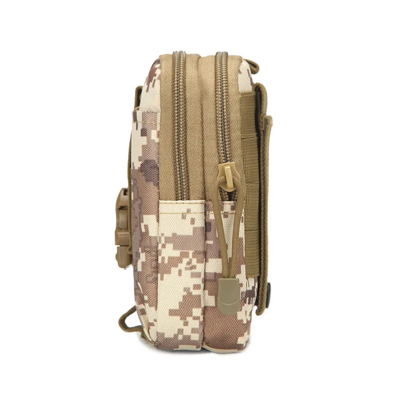 Molle Pouch Belt Waist Men Small Pocket Survival Tool Bag Running