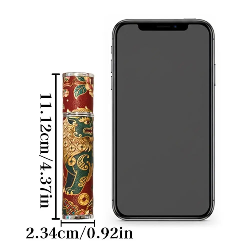 Portable PU Leather Perfume Bottle Cartoon Cosmetic Container Empty Zpaxo