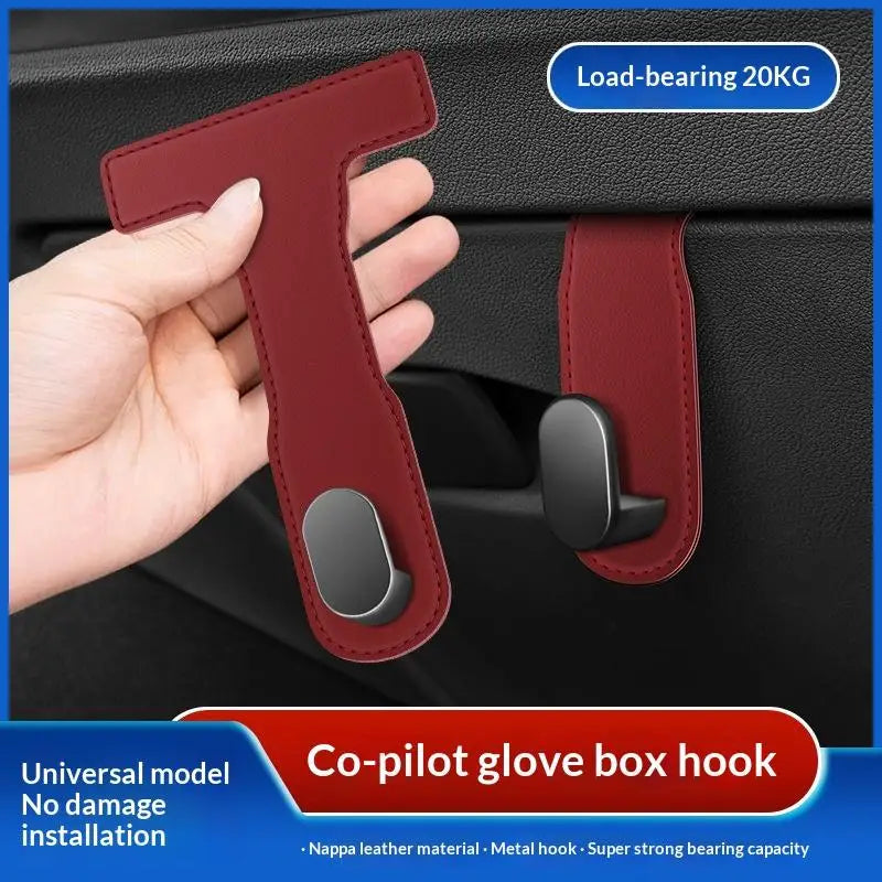 PU Leather Car Seat Hook – Universal Purse & Bag Hanger