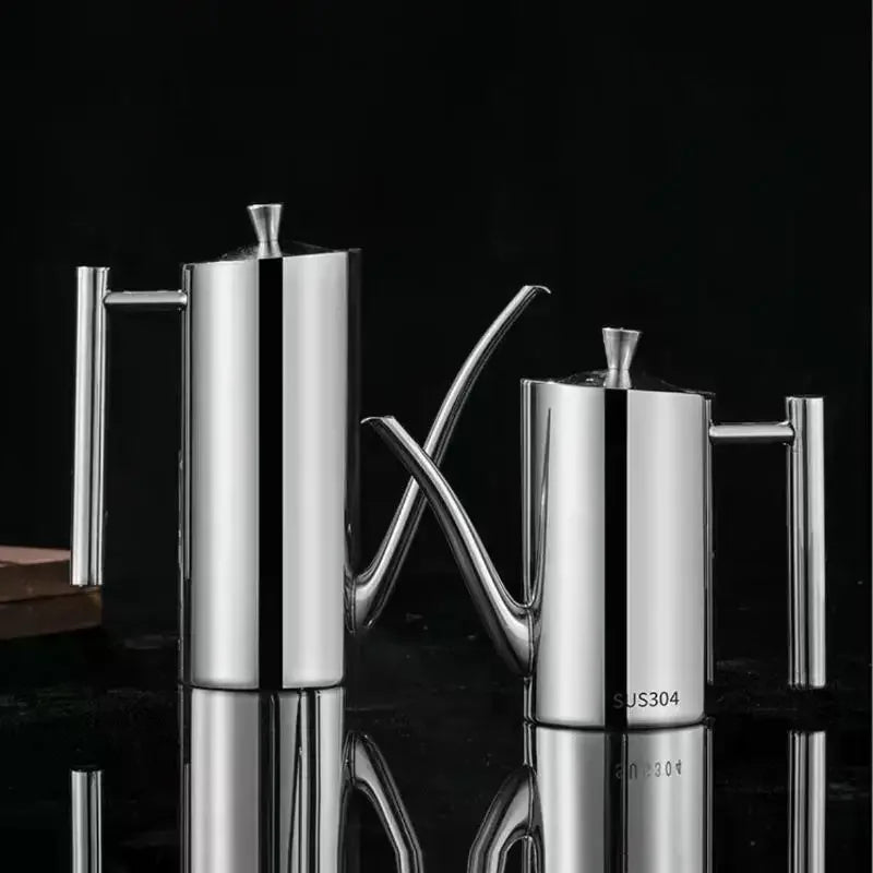 304 Stainless Steel Oil Pot Kitchen Oil Tank Sauce Vinegar Drip-Proof Dust-Proof Oil Storage Container To Store Kitchen Tools Zpaxo