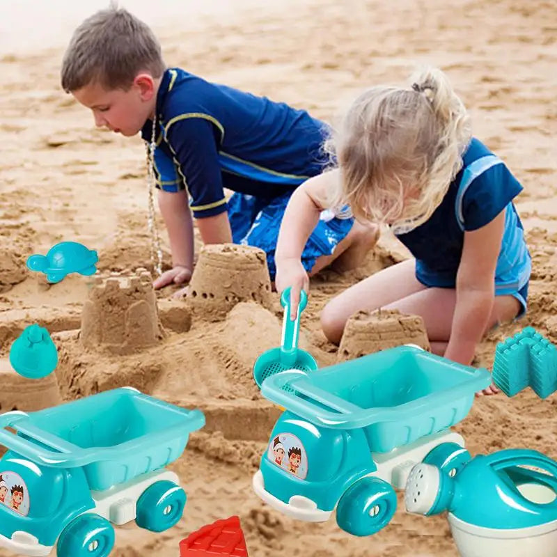 Kids Beach Toys 29 Pieces Sand Castle Building Kit Storage Bag Portable Bucket Rake Watering Can Sifters Shovels For Travel Zpaxo United States