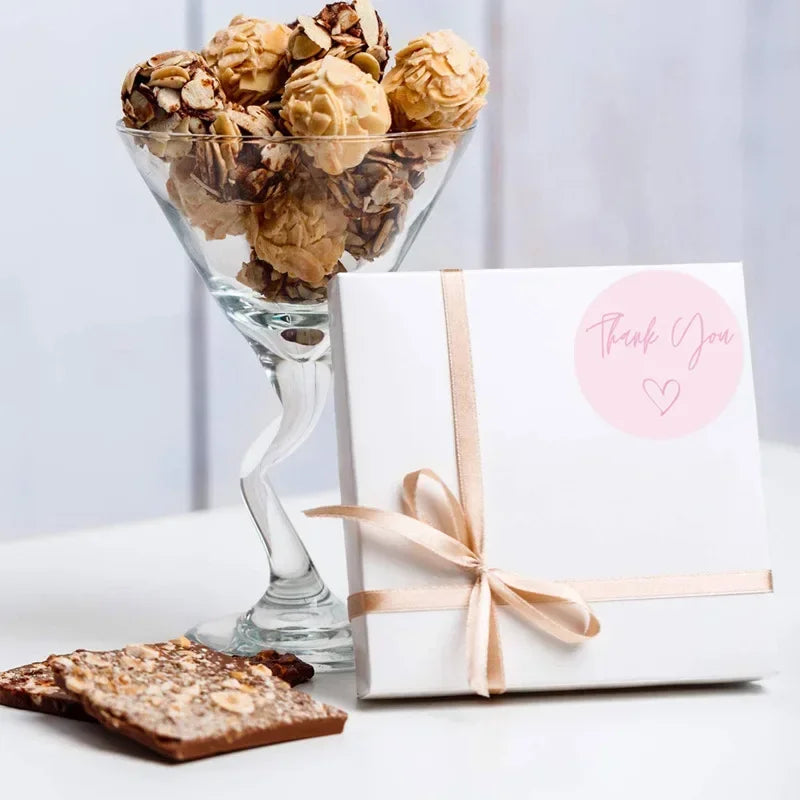Roll Thank You Round Heart Stickers Dly Decoration Label Perfect