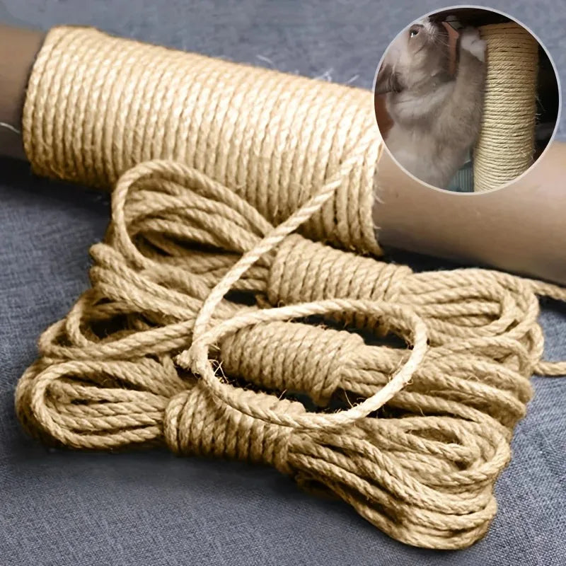20 50 100M Natural Sisal Rope Cat Scratcher Tree Scratching DIY Toy