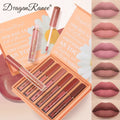 Set of Six Lip Glazes, Matte and Fine Texture, Easy to Apply, Non-Stick, Waterproof and Sweat-Proof, Versatile for Daily Use, Lip Gloss and Lipstick Set Zpaxo D8107