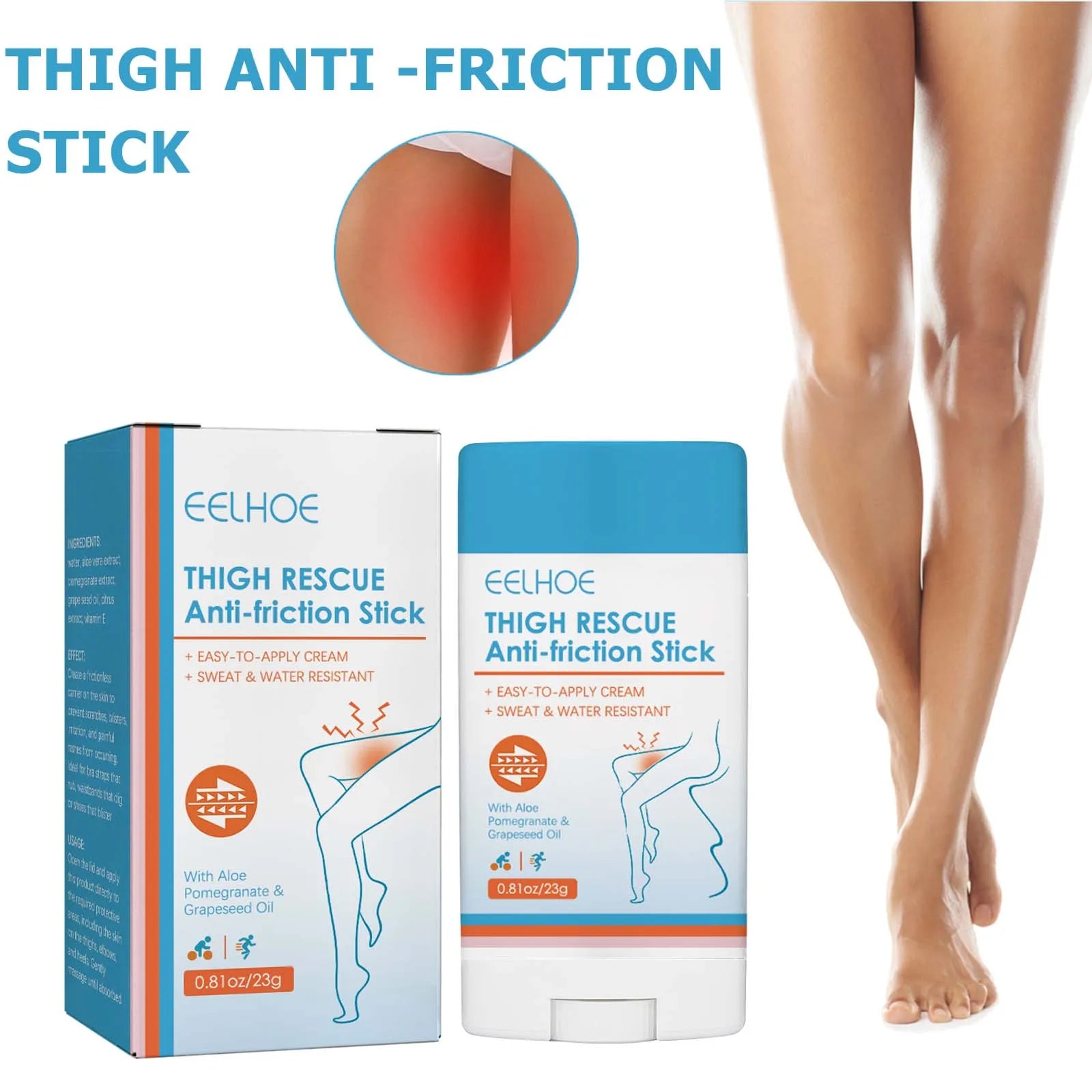Eelhoe Anti-Chafe Stick – Sweat-Proof Skin Protection 23g Anti-Chafe Stick Zpaxo