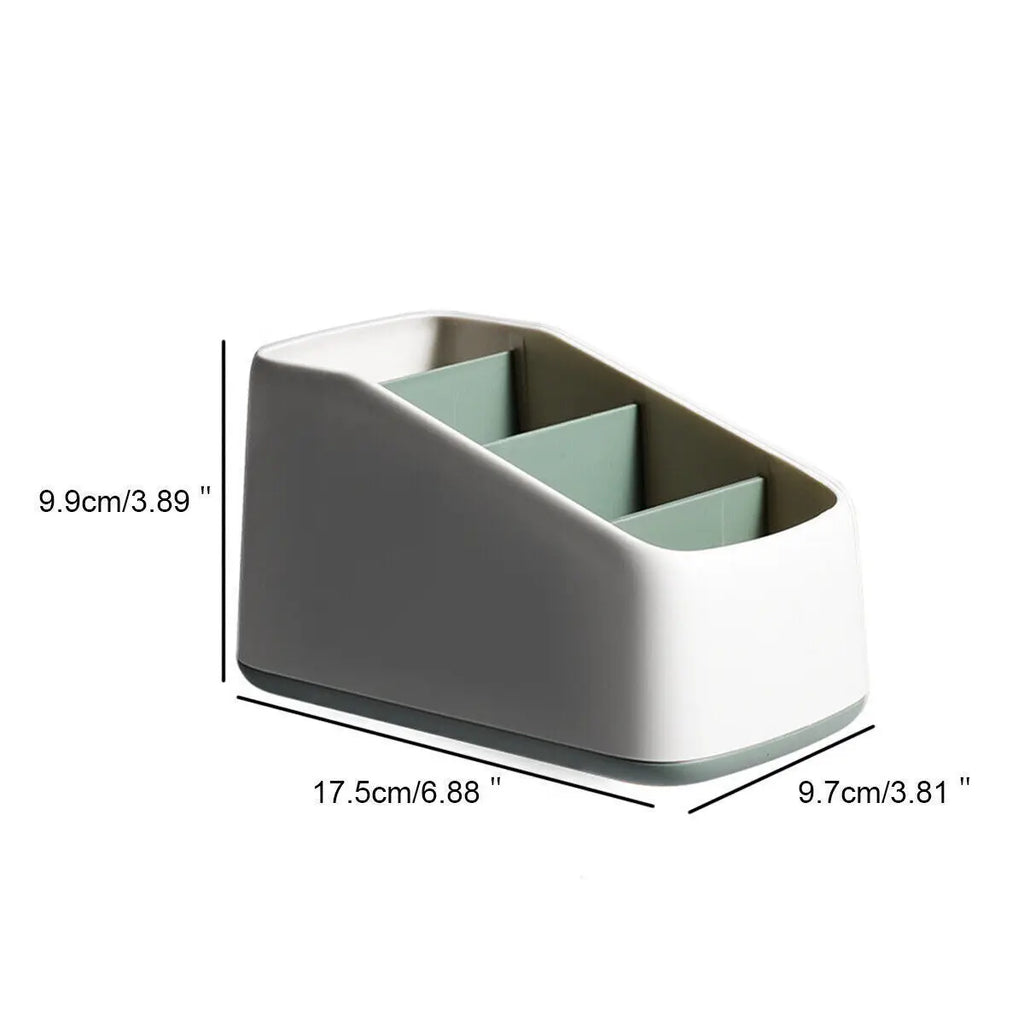 4-Slot Desktop Remote Control & Phone Organizer Box Desktop Storage Organizer Zpaxo