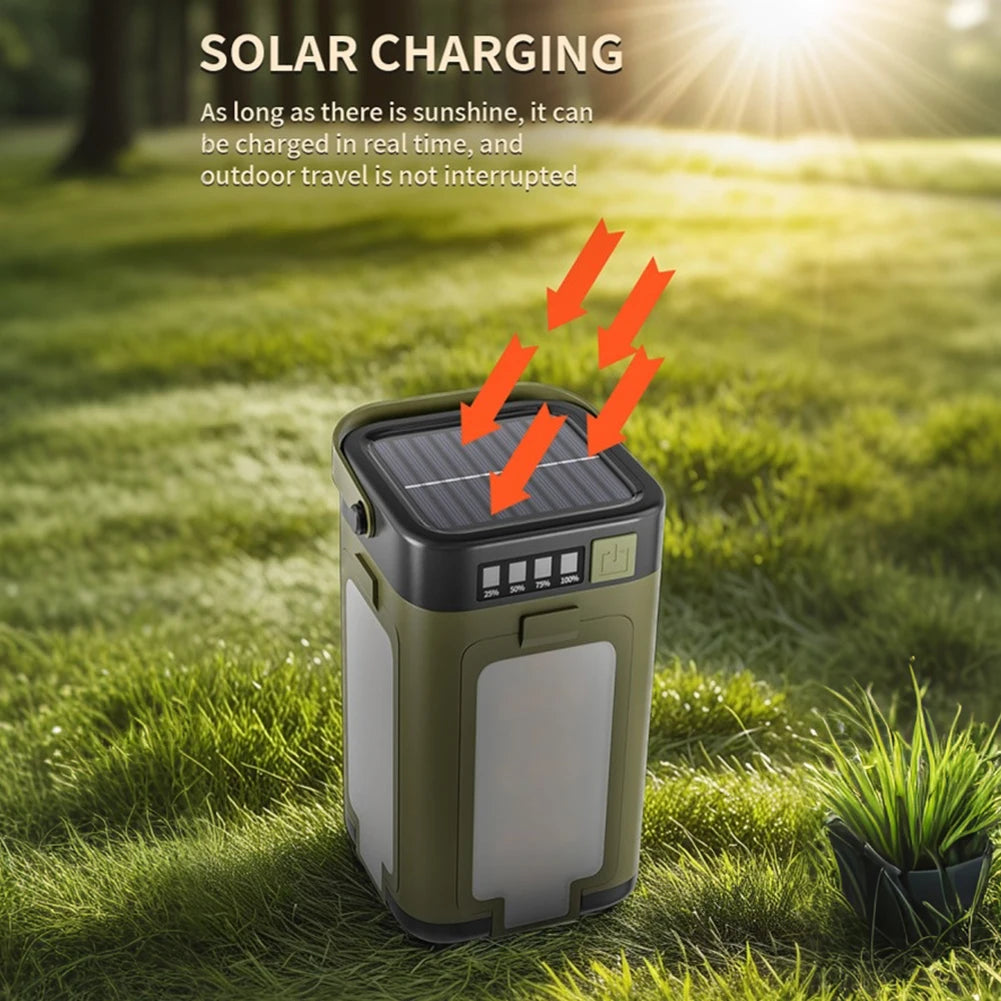 Foldable Camping Light Power Bank Rechargeable Lantern Waterproof