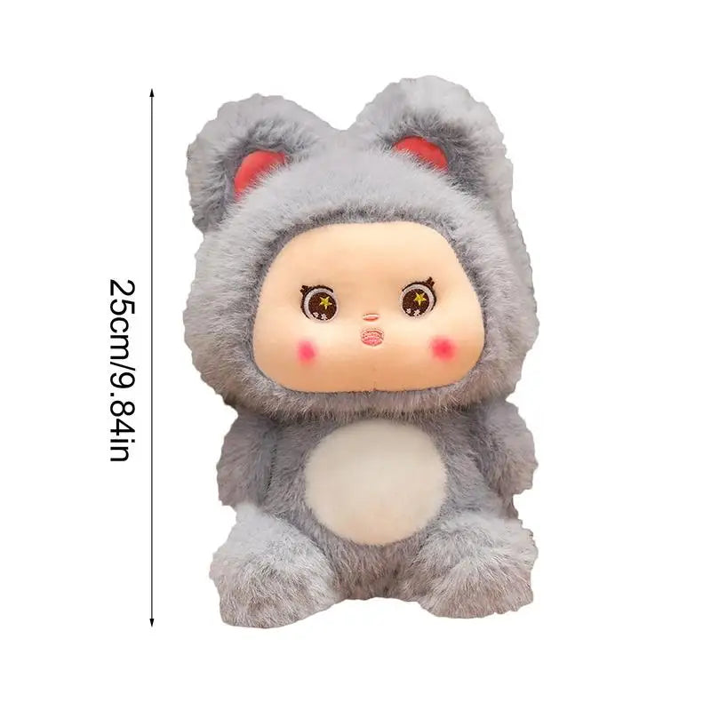 Stuffed Bunny Doll Soft Plush Figure 9.84 Inches Portable Indoor Home Decorations Animal Figure For Bedroom Study Zpaxo