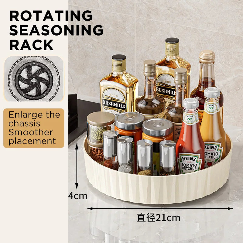 360° Rotating Storage Tray – Kitchen & Bathroom Organizer