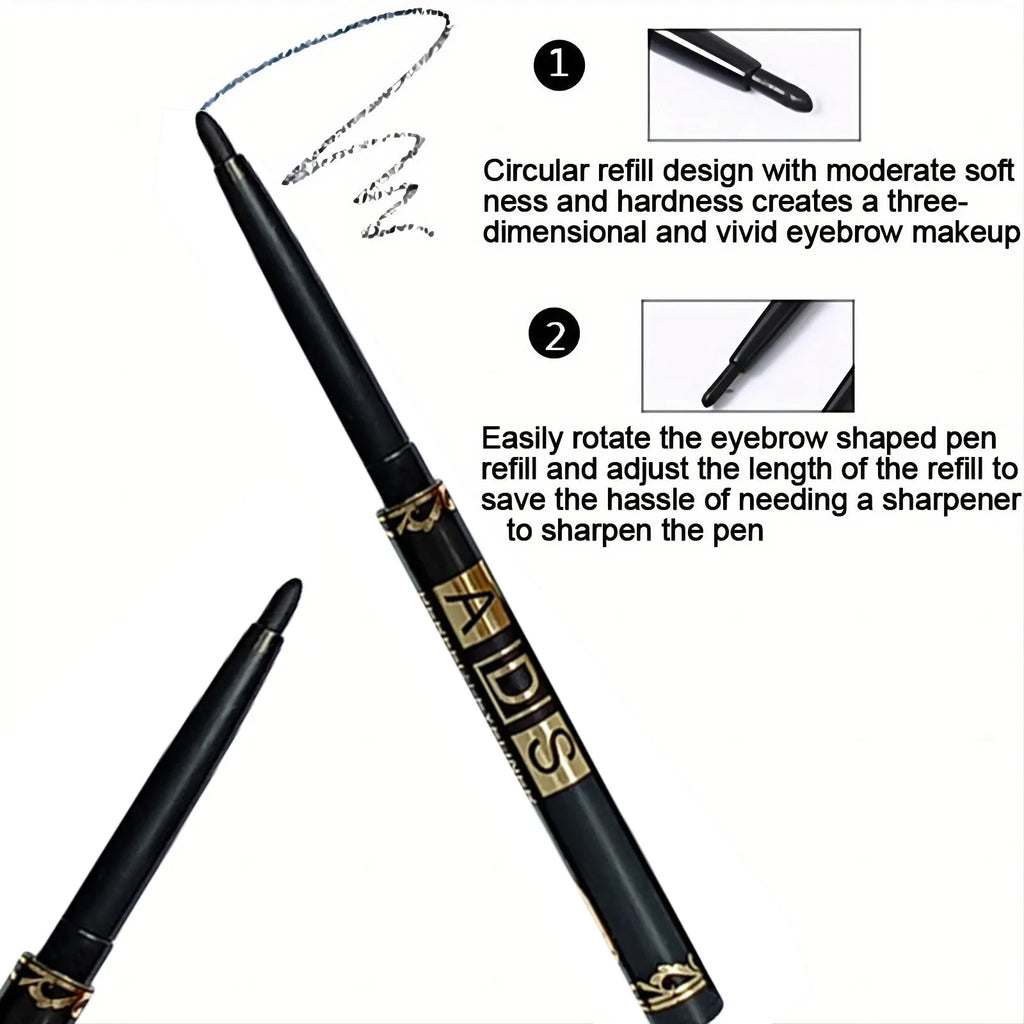 Black Eyeliner Pencils Waterproof Sweat Proof Smudge-proof Easy Twist