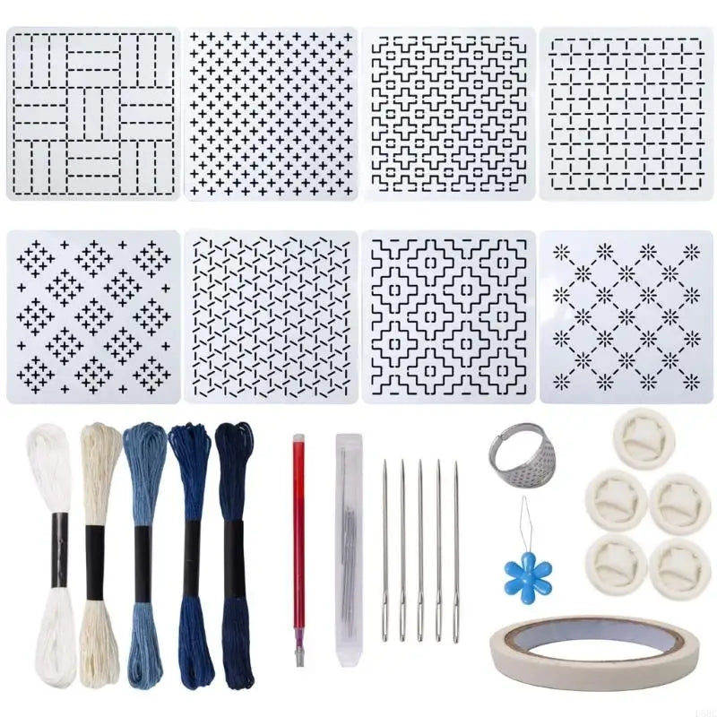 Beginner Friendly Embroidery Includes PET Stencil Fabric Thread