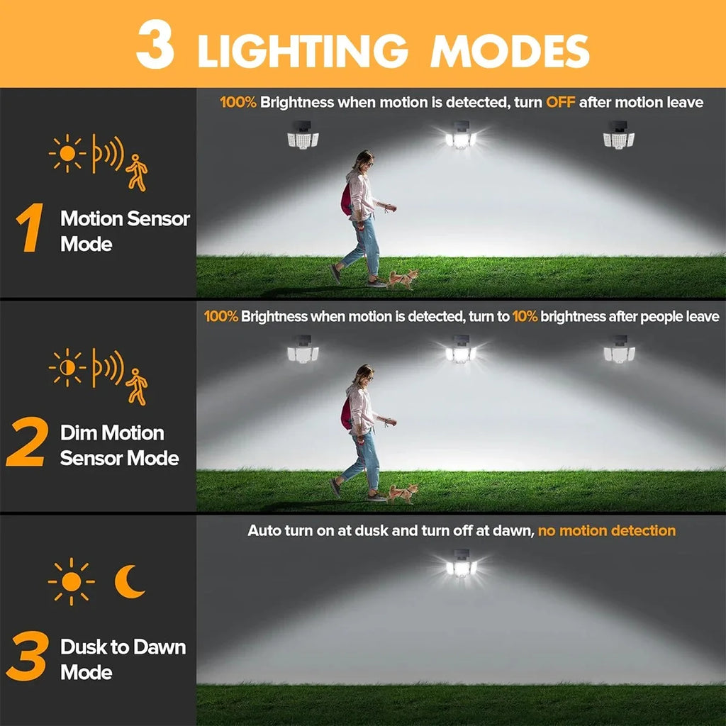 Solar LED Lights Outdoor Motion Sensor Bright Powered Security Remote Zpaxo