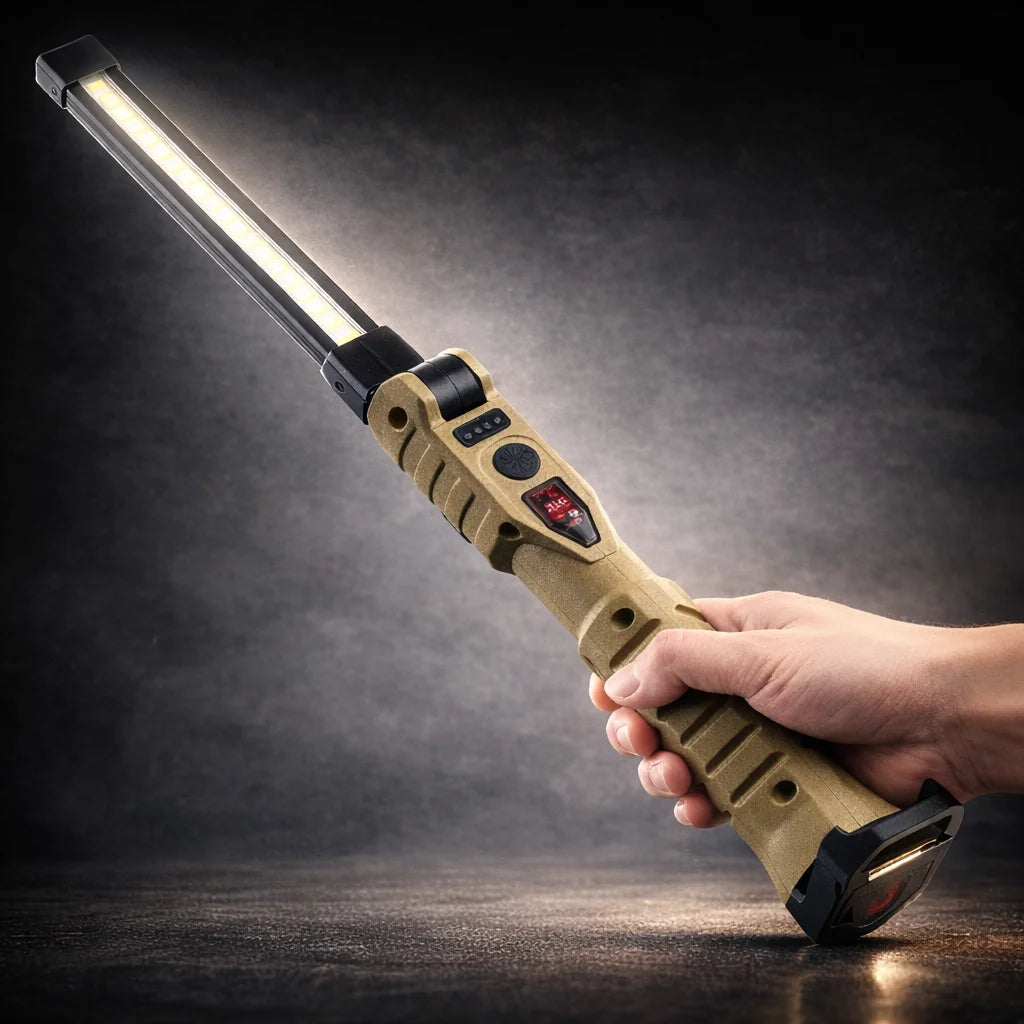 Folding COB XPE LED Work Light USB Rechargeable Portable Flashlight Magnetic Base Hook Car Repair Emergency Inspection Red SOS Zpaxo