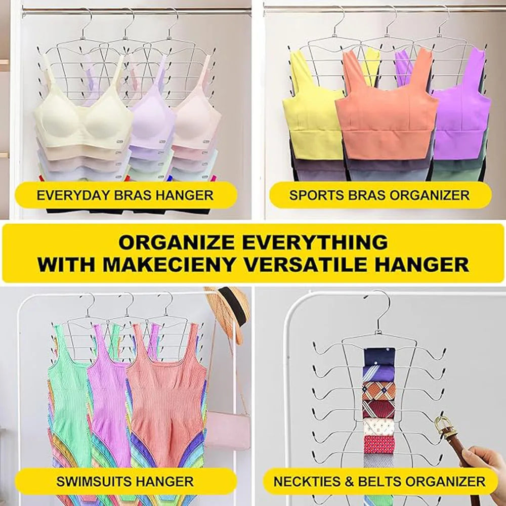 Clothes hanger1/2/3 Pack Multi-Layer Underwear Folding Hanger Sling Bra Storage Trouser Racks Do Not Leave Traces Of Multi-Funct Zpaxo