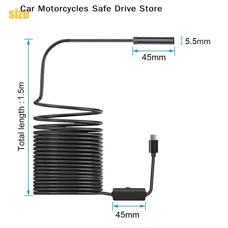CM5 Sewer Industrial Borescope Piping Endoscopy C Flexible Snake Mini