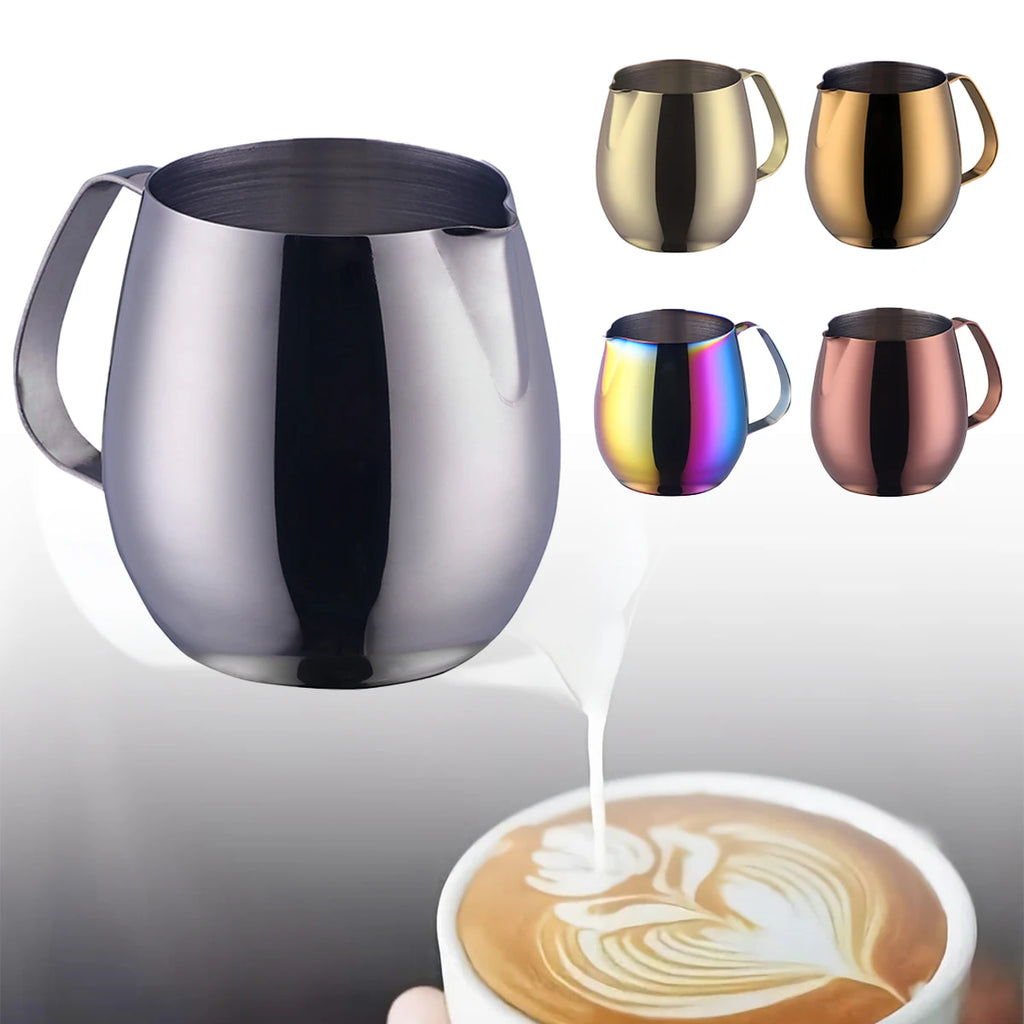 10oz Stainless Steel Milk Frothing Pitcher – 300ml Latte Art Jug