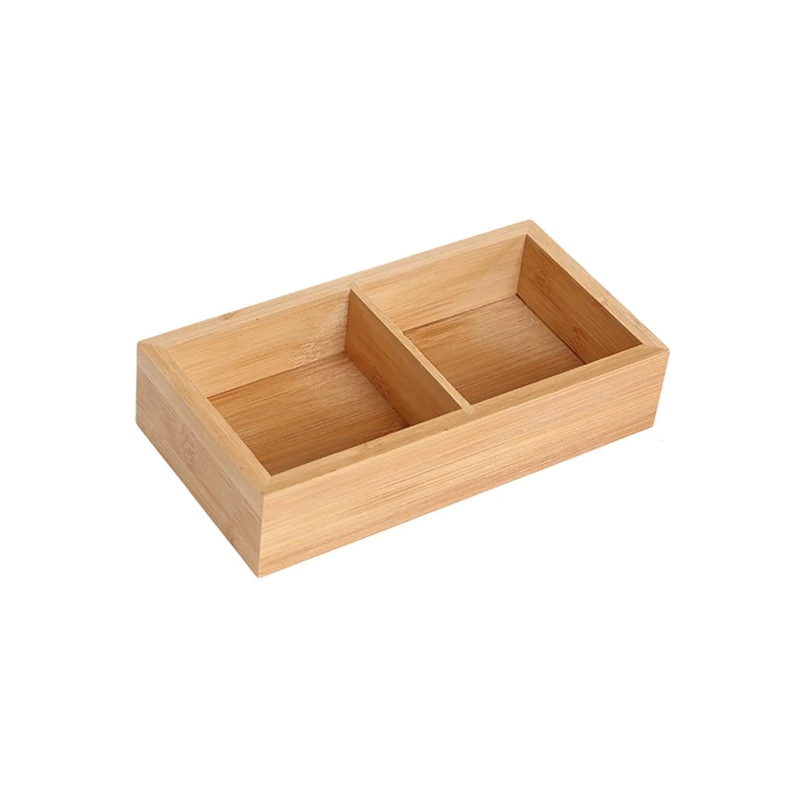 Wooden Divided Serving Tray Utensil Retro Ornament Board Dinner Plate Zpaxo
