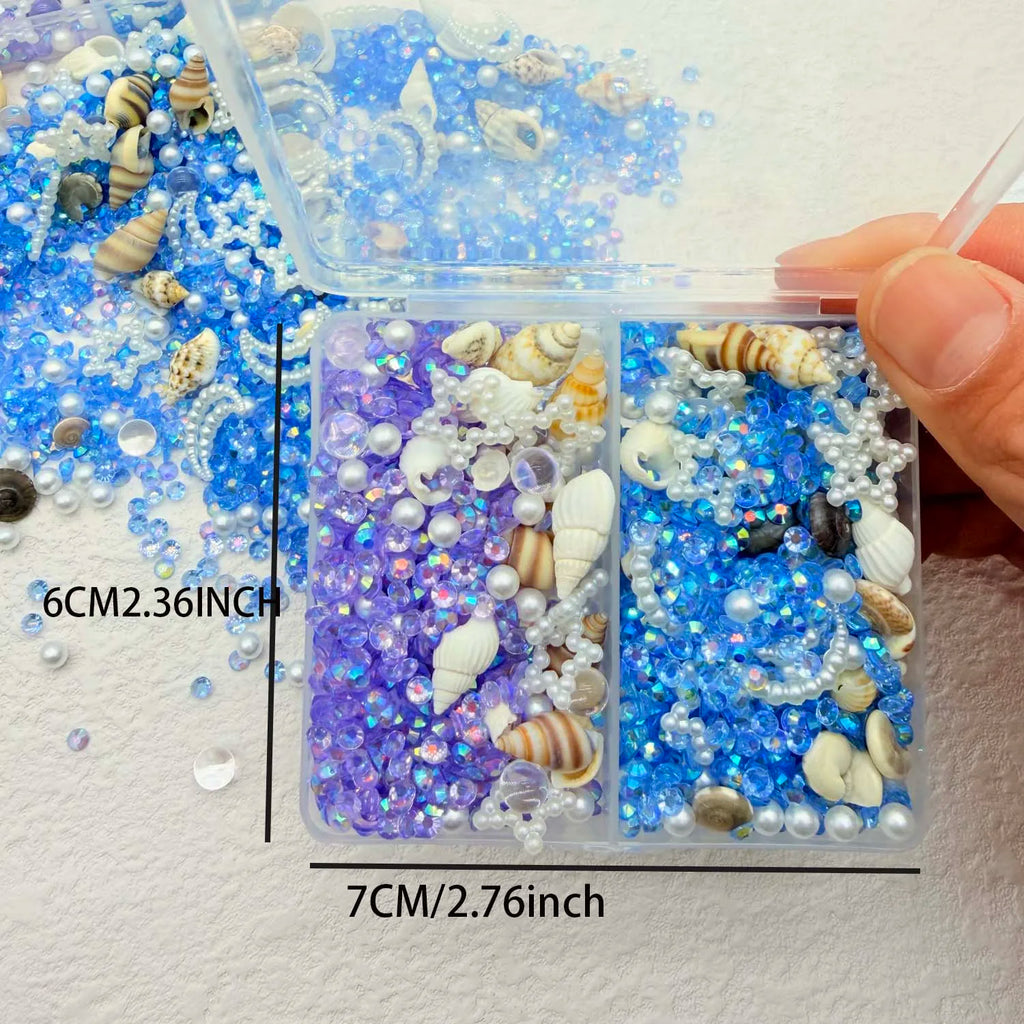 Ocean Resin Filler Kit – Shells, Starfish, Glitter Jewelry Decor Resin Craft Fillers Zpaxo 1box S