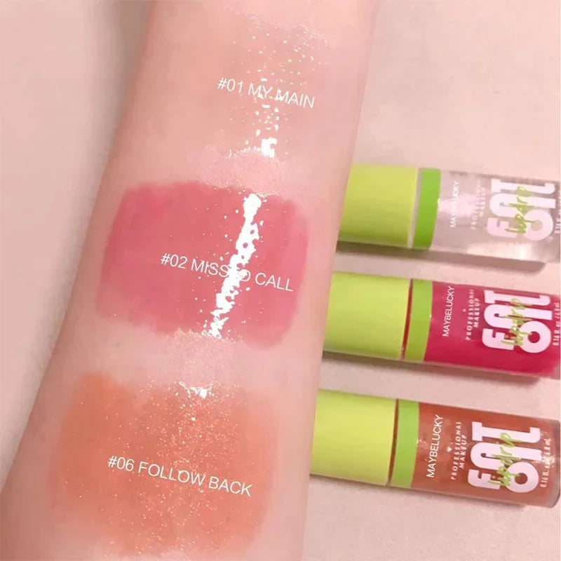 8 Colors Clear Lip Gloss Crystal Jelly Moisturizing Oil Lasting No