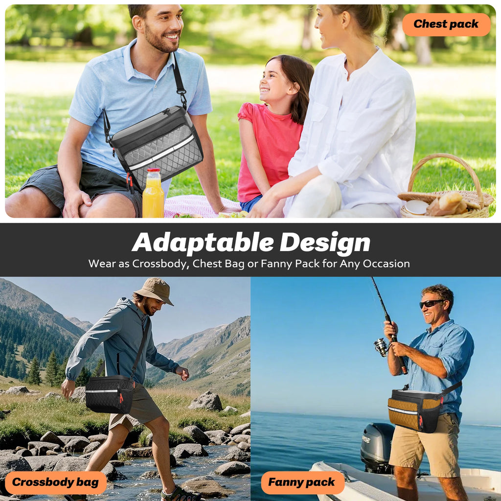 New6L Bicycle Front Bag Multifunctional Large Capacity Insulated Touchscreen Bicycle Basket Outdoor Multi-Pocket Bike Accessorie Zpaxo