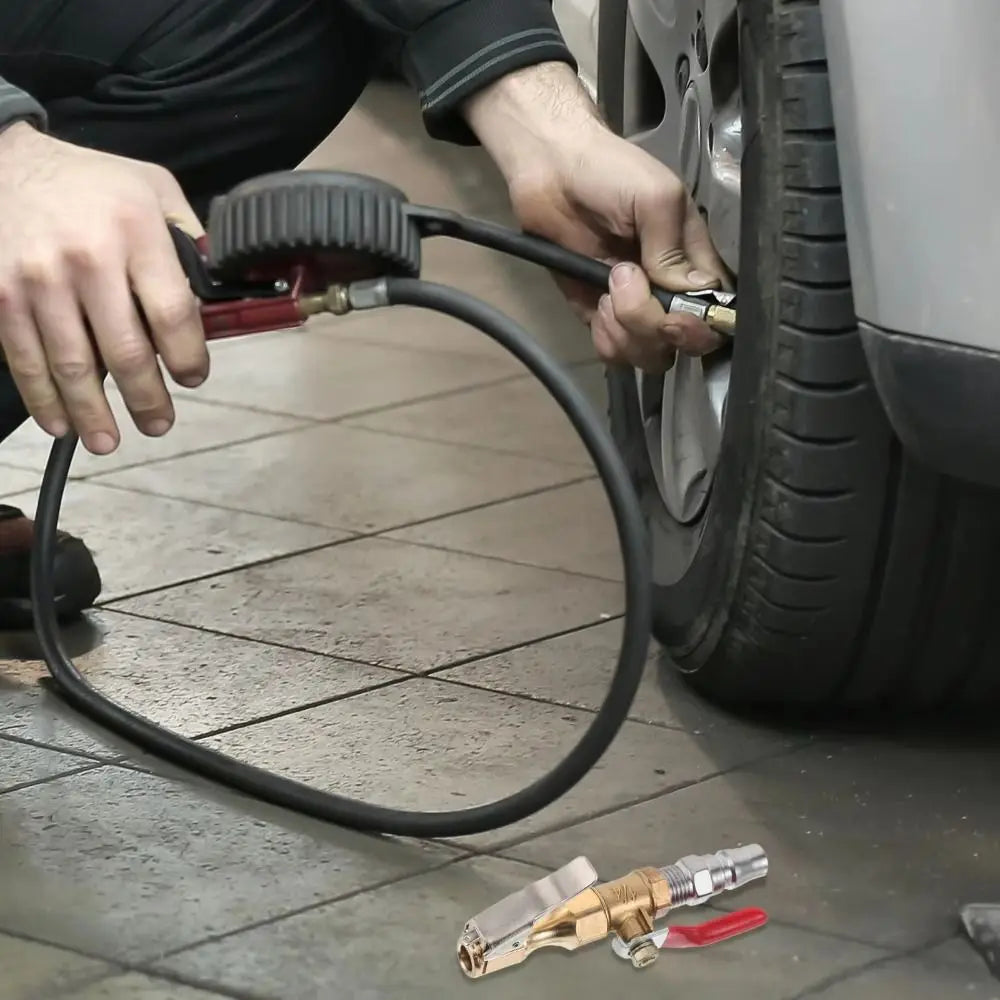 Quick Release Tire Inflator Chuck Clip Inflation Valve Lock Design Air Zpaxo