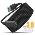 USB 3.0 Extension Cable Female To Male Extender Cord High Speed Transmission Data Extension Cable For PC Camera Printer Cable Zpaxo Black 2m