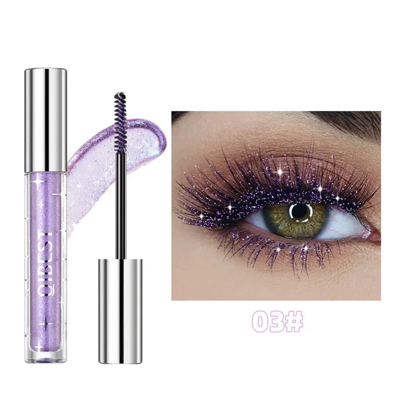 3 Colors Diamond Glitter Mascara Quick Dry Long Lasting Mascara Curling Thick Shiny Eyelash Fashional Sexy Shimmer Eye Makeup Zpaxo