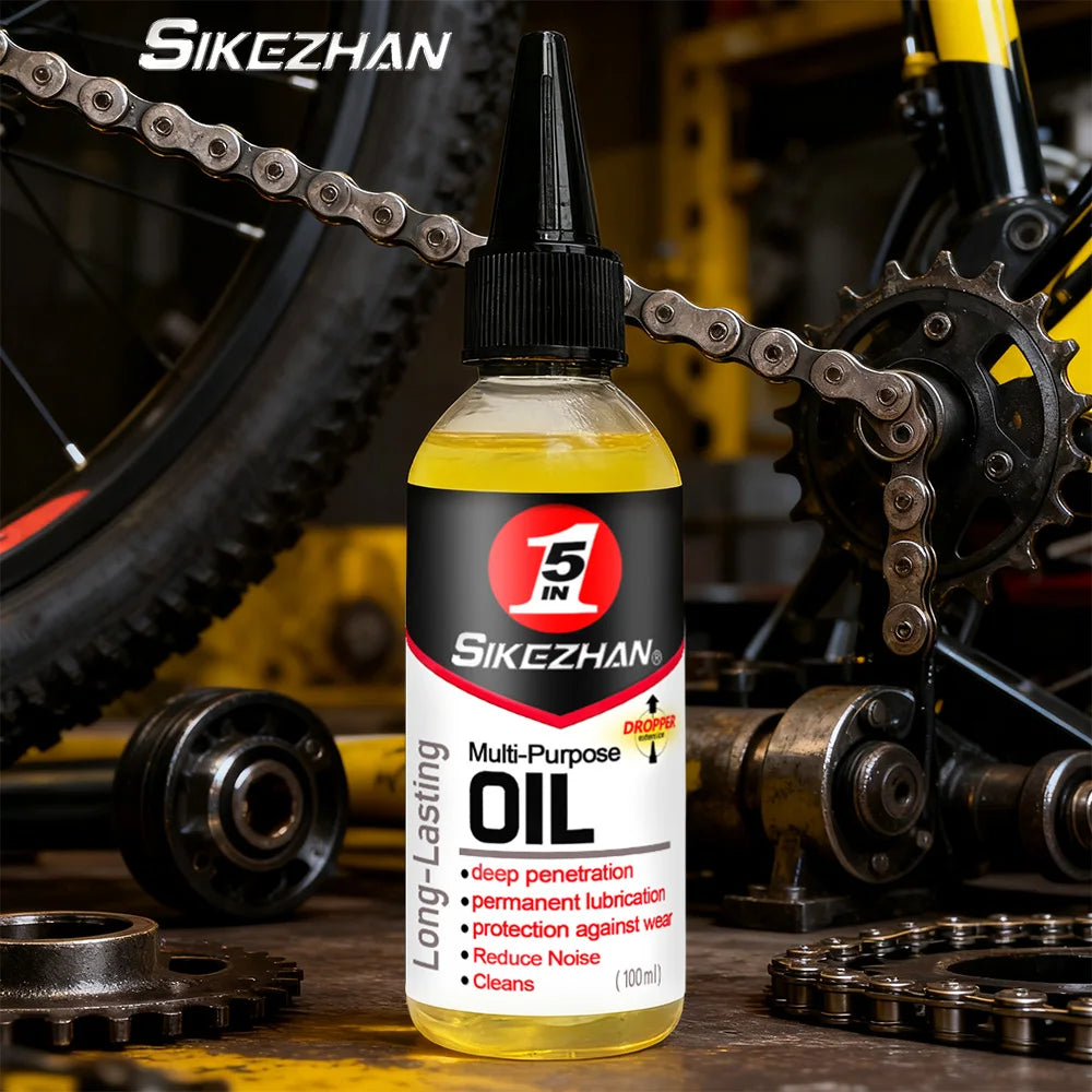 100ml High-Performance 5-in-1 Motorcycle Bicycle Special Lubricant MTB Road Bike Mountain Bike Chain Maintenance Lubricant Zpaxo