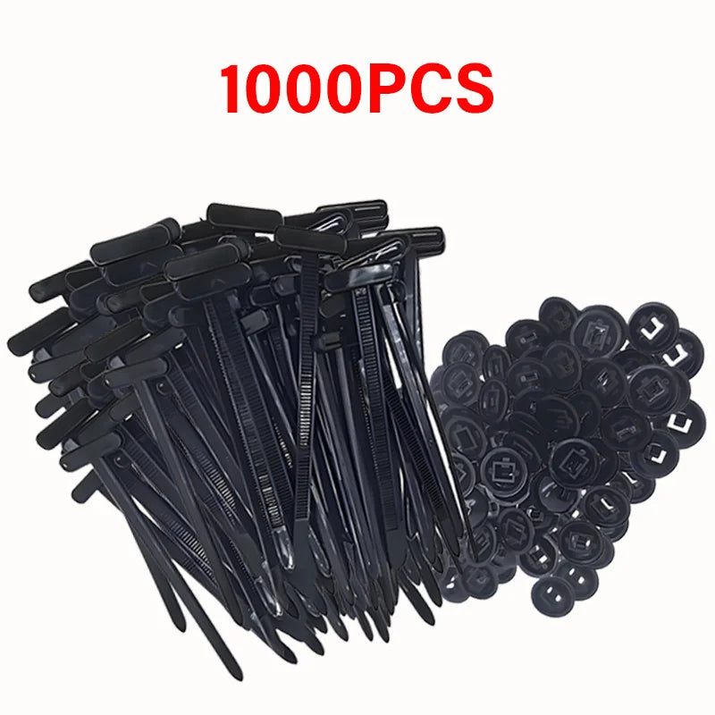 Universal Nylon Cable Tie Buckle Auto Fastening Straps Multi-Purpose Cable Clip Heavy Duty Self-Locking Nylon Zip Ties Holder Zpaxo 1000PCS