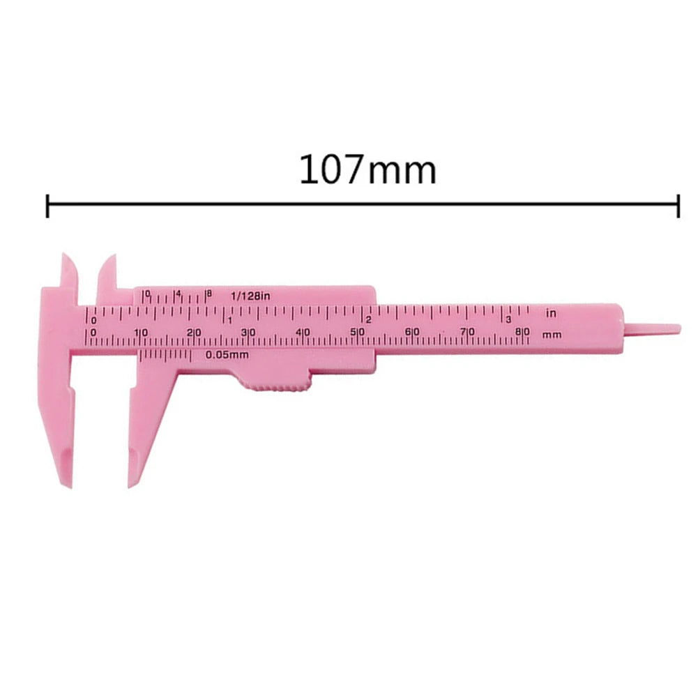 Wholesale 0-80mm Rose Pink Double Scale Sliding Gauge Permanent Makeup Tool Tattoo Eyebrow Line Lip Ruler For Tattoo Measuring Zpaxo