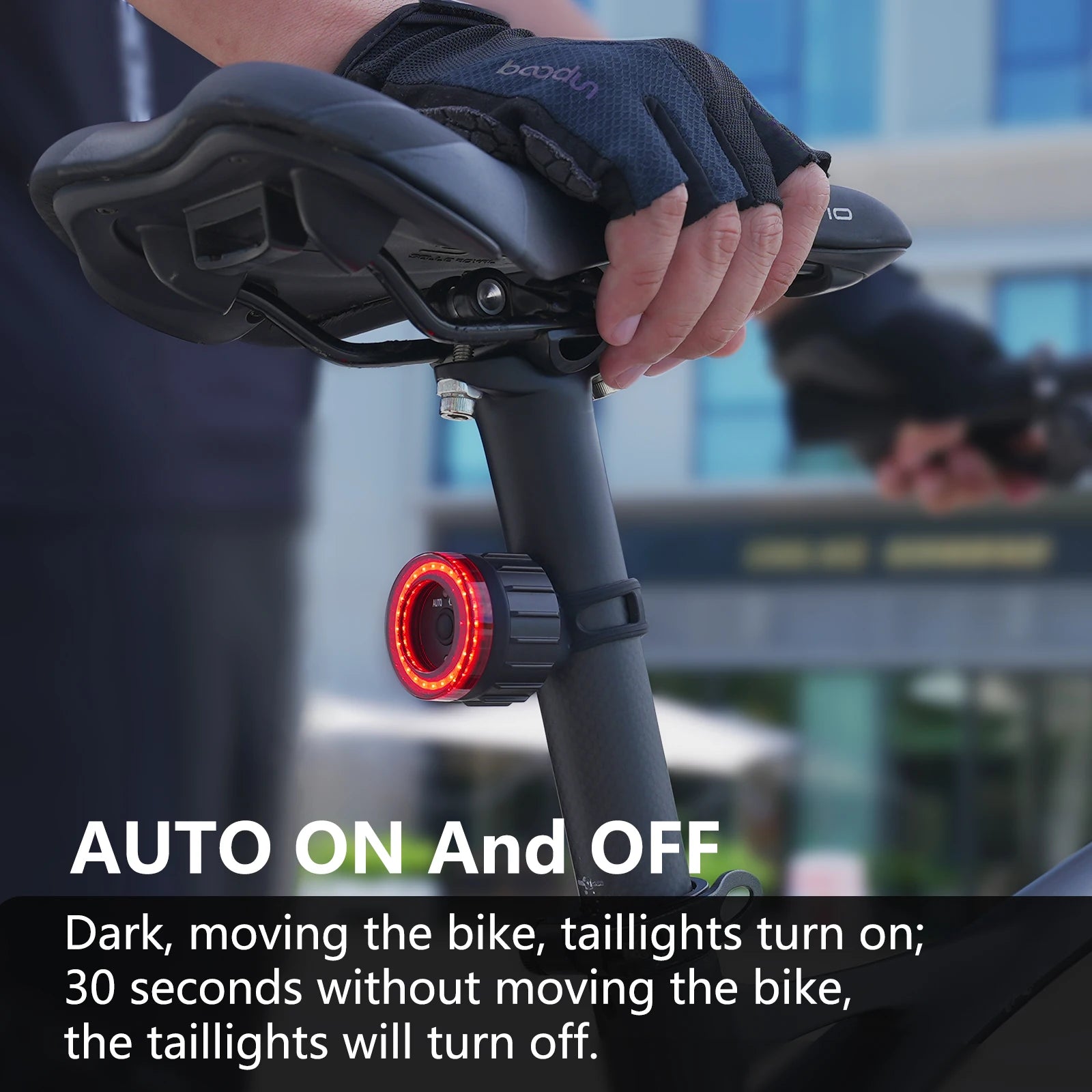 Toptrek Bicycle Rear Light USB Charging High Visibility Multifunction Flashing With Brake Sensor Tail Light MTB Road Bike Lamps Zpaxo