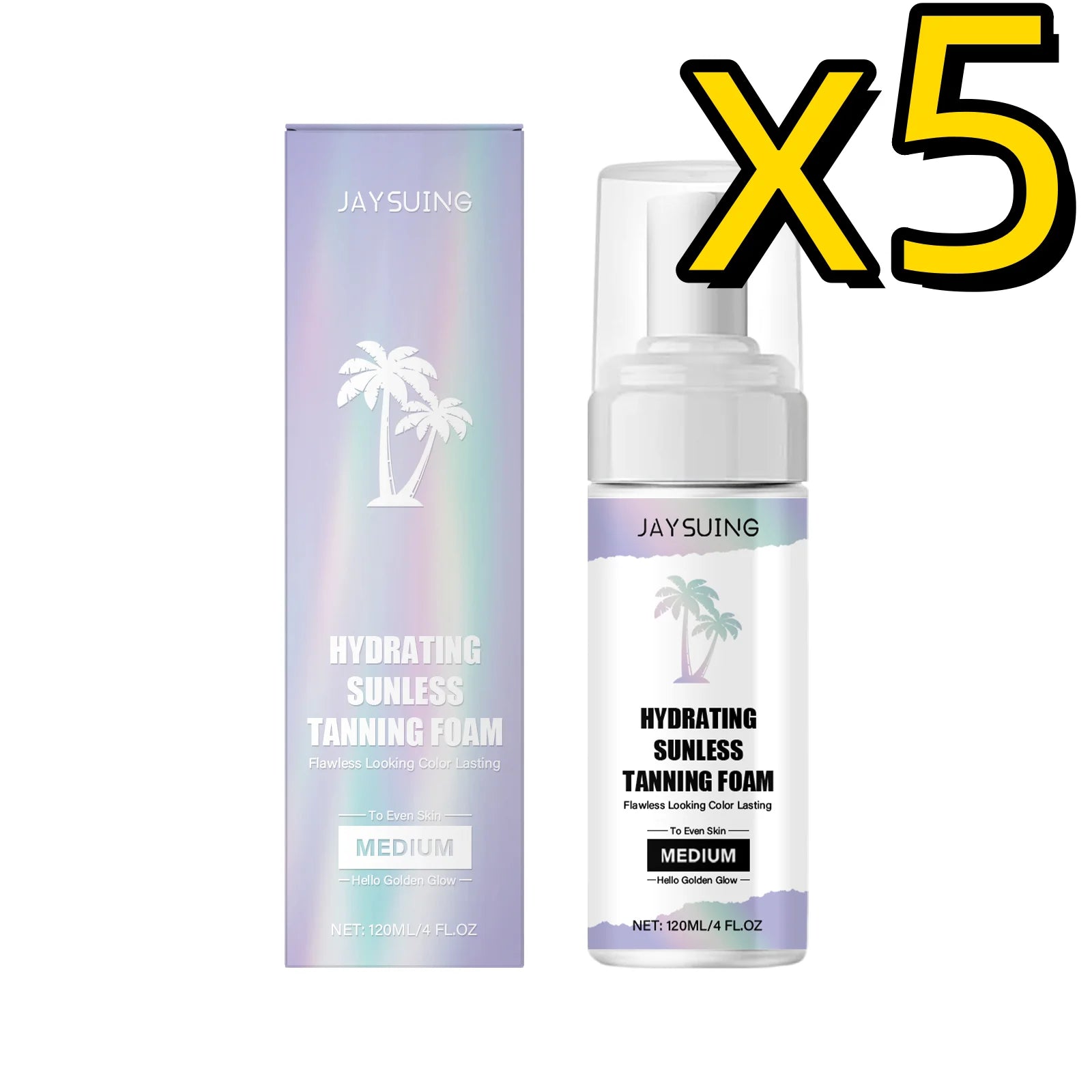 Jaysuing Self Tanning Mousse – Sunless Bronze Tan 120ml Self Tanning Mousse Zpaxo 120ml Boxed X 5PCS