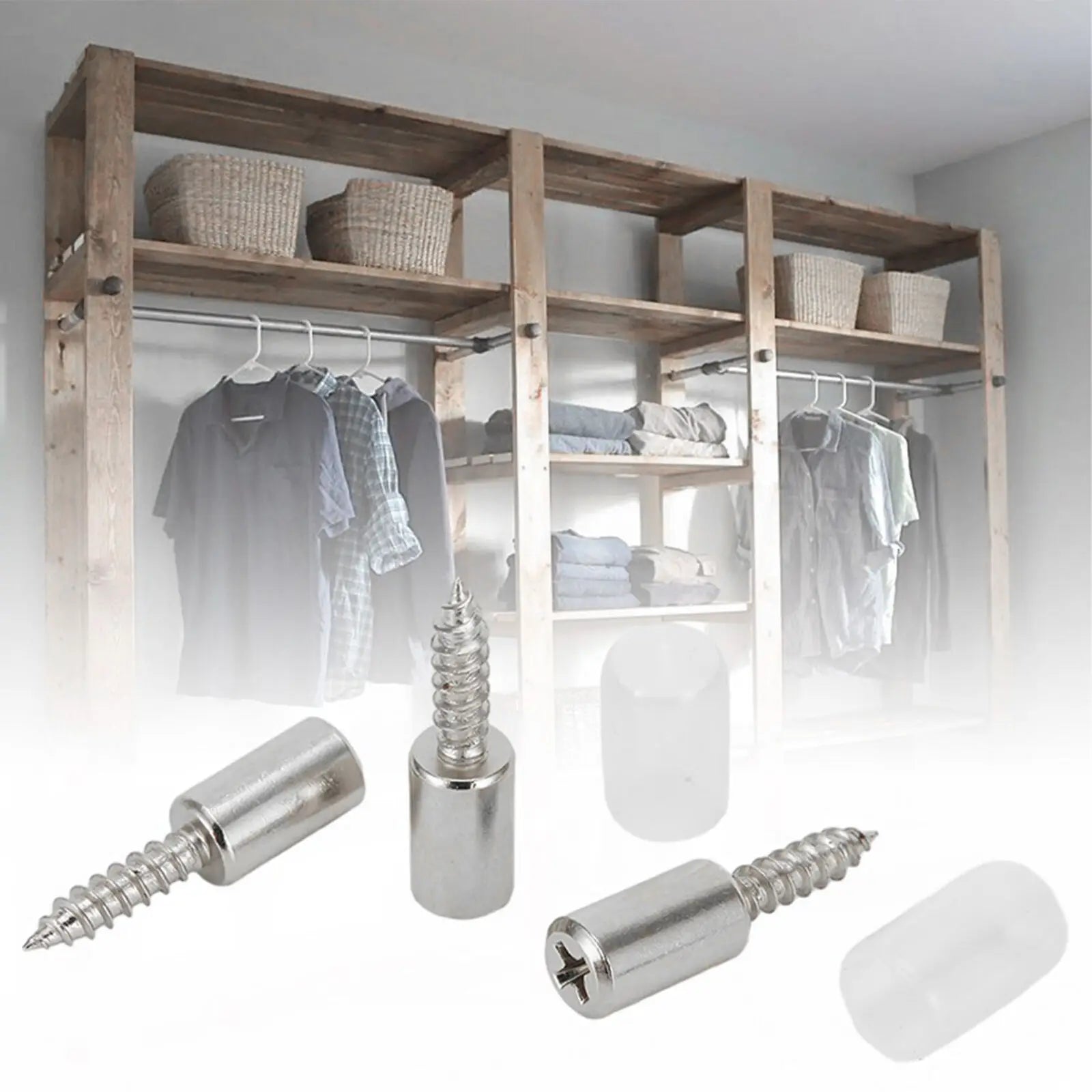 Self-Tapping Screws with Anti-Slip Sleeves | Shelf & Wardrobe Set
