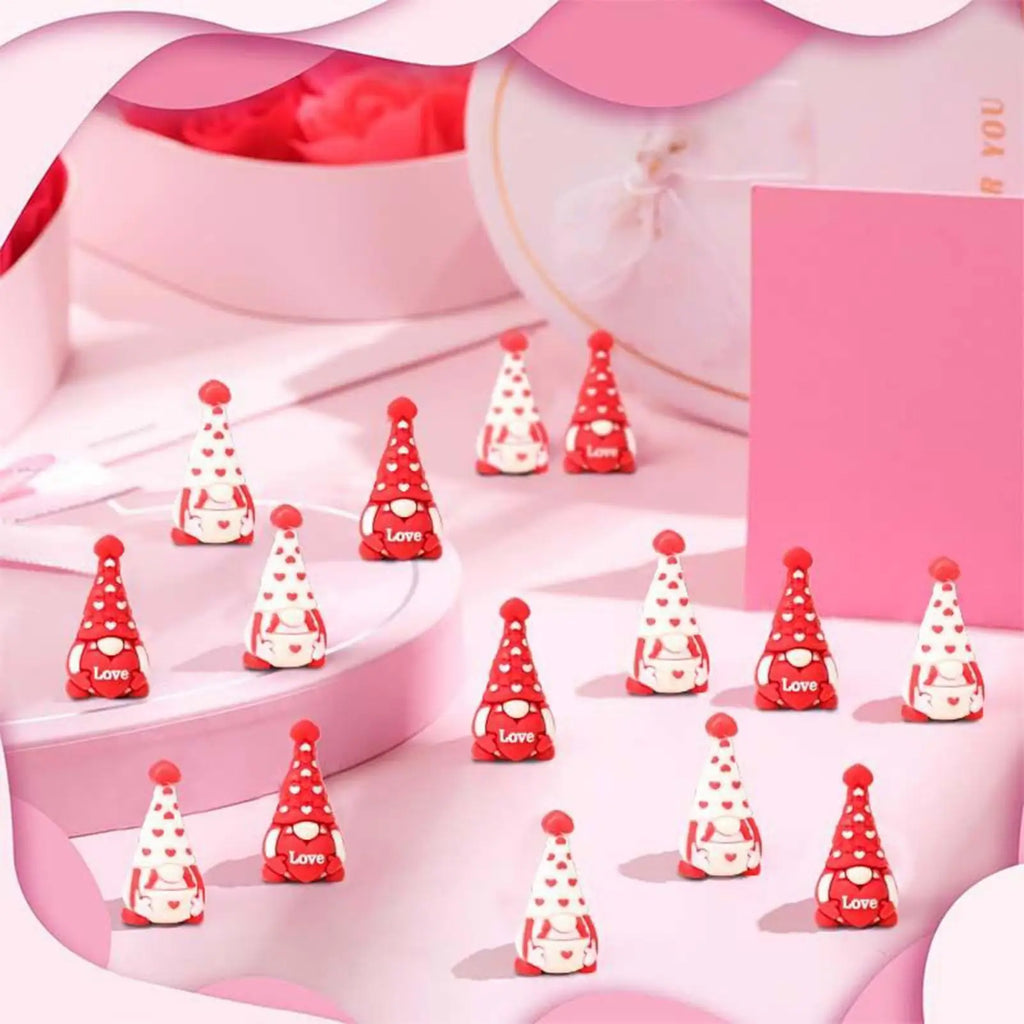 Valentines Gnomes Decor 30 Heart Mini Figurines Holiday Decorations