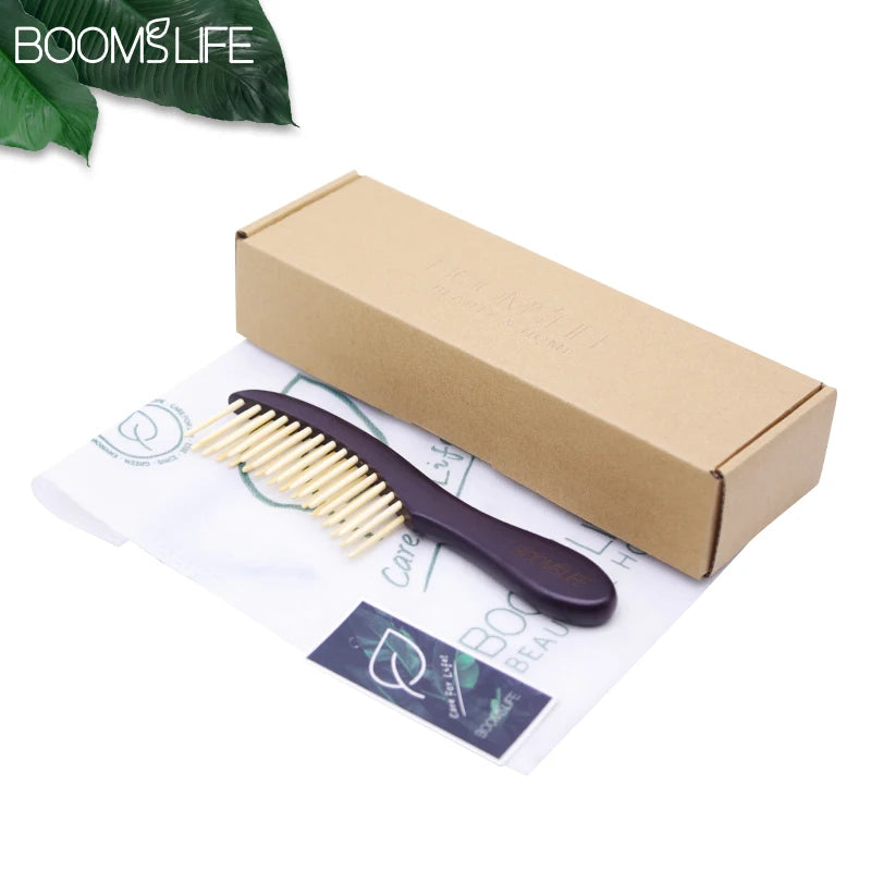 Wide Tooth Hair Combs Anti-Static Wood Comb for Styling Detangling Hair Brush for Women Head Acupuncture Point Massage Brush Zpaxo