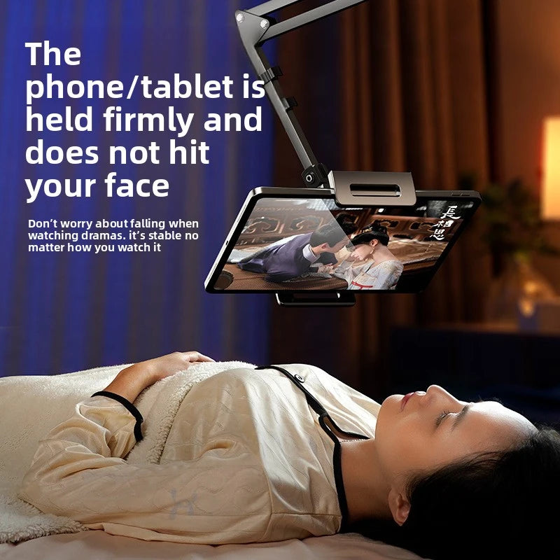 Foldable Rotatable Phone Holder Stand for Bedside, Clip-in Lazy Reading Large Tablet Mount, Mobile Live Streaming Bed Stand Zpaxo