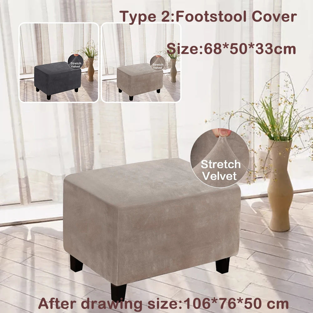 Sofa Chair Cover Soft Comfortable Chair Sofa Breathable Lazy Sofa Bed Large Fluffy Chair Decora Tear-Resistance/Footstool Cover Zpaxo