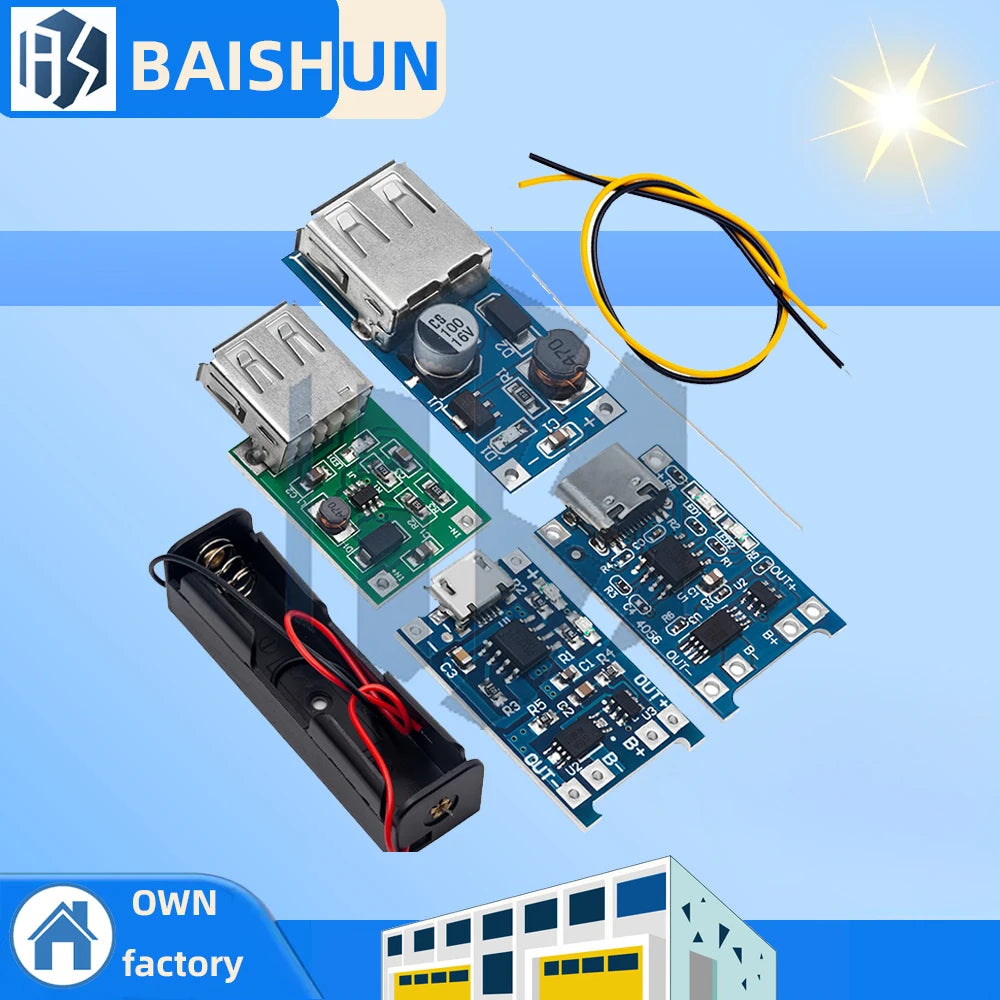 TP4056 18650 Lithium Battery Charger Board 5V 1A Micro USB Charging Zpaxo